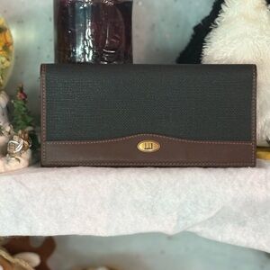 Dunhill Brown Leather Wallet with Gold Logo